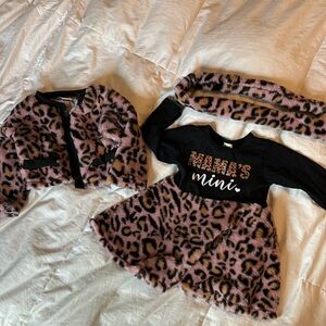 Mama’s Mini Faux Fur Dress and Jacket Set